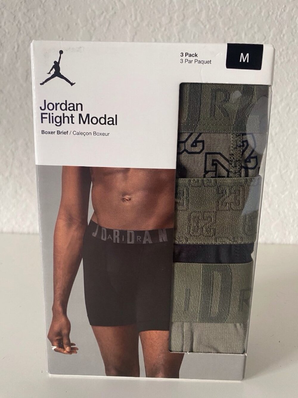 3 Pc Jordan Flight Modal Boxer Brief JM0691-E6F Men’s Sz M Olive JM0691-E6F NEW